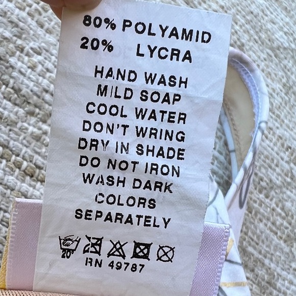 Vintage Gottex One Piece Floral Geometric Swimming Suit Size 10 - Picture 10 of 11